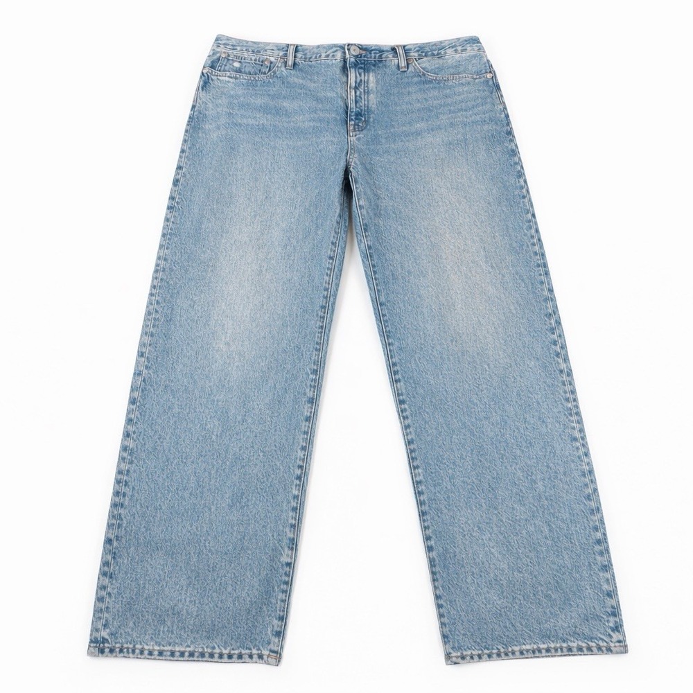 Madewell Low Slung Straight Jeans Womens 33 Button Fly Light Wash‎ Denim
